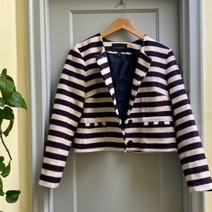 Cropped striped jacket from Banana Republic